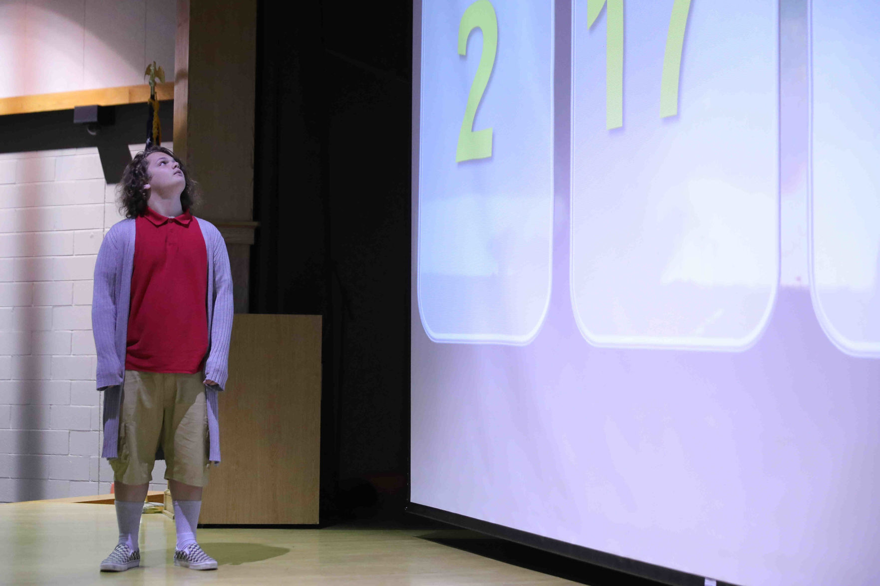 Meteorologist Joe Martucci at Vineland High School